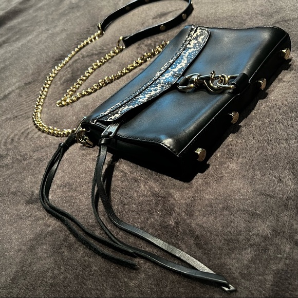 Rebecca Minkoff Convertible MAC “Morning After Clutch” Bag. Black Leather. - Picture 3 of 12